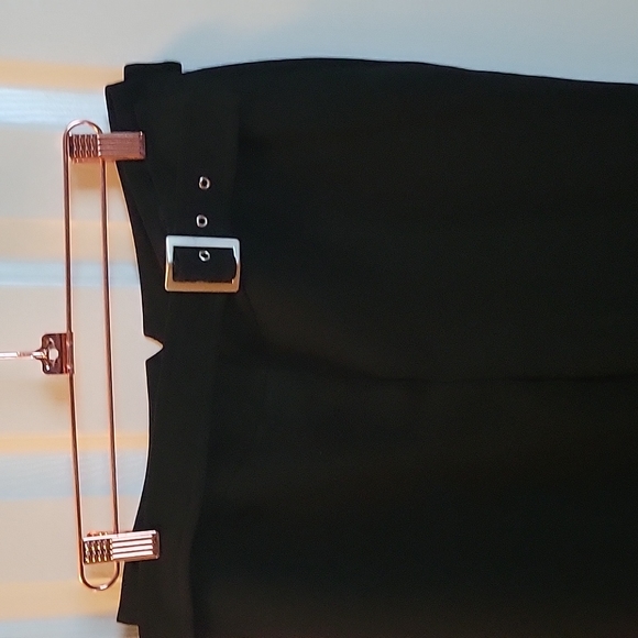 I N C PETITE SZ 10 P BLACK BEAUTIFUL SLACKS NEW WITHOUT TAGS W/ SILVER HARDWARE - Picture 2 of 7